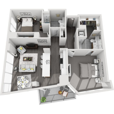 Rendering of the Pyramid Peak floor plan