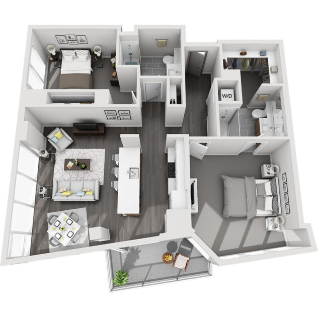 Rendering of the Pyramid Peak floor plan