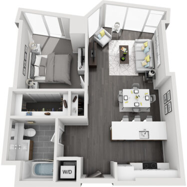 Rendering of the Torreys Peak - Furnished floor plan